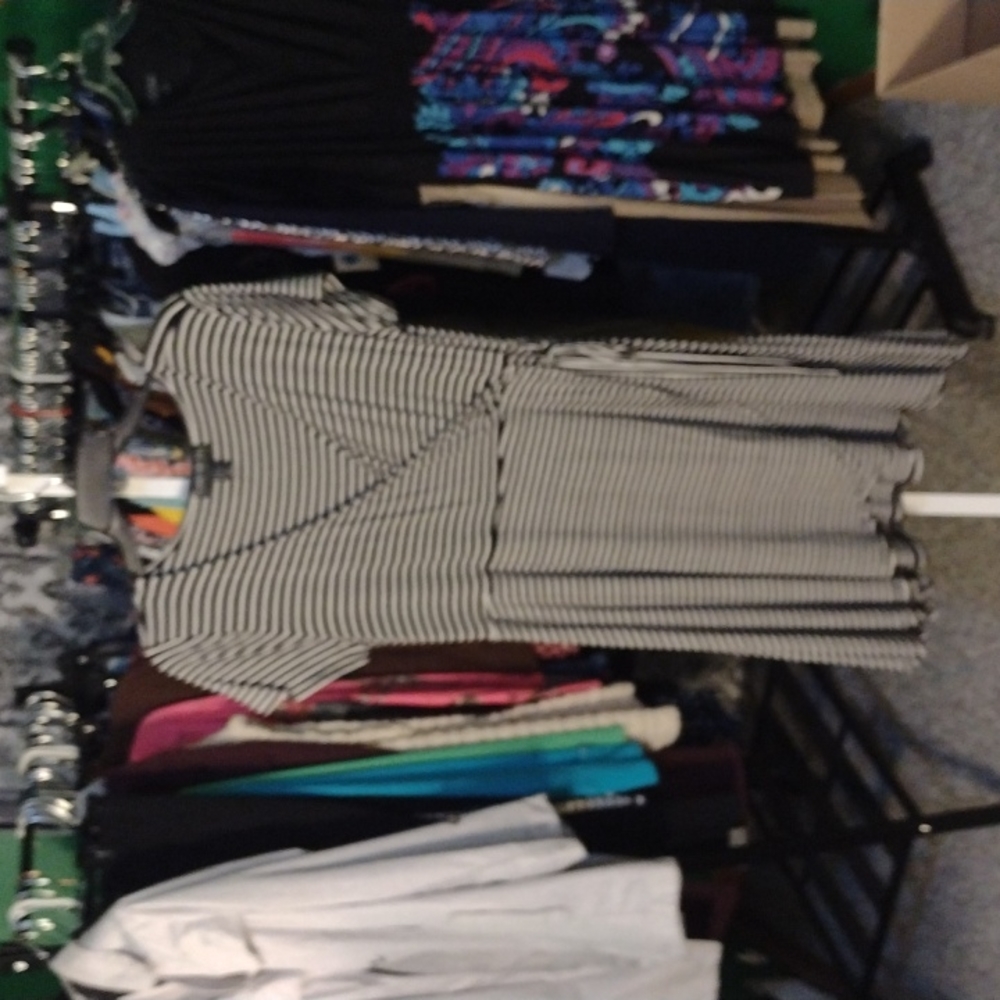Forever 21,  black and white stripe dress, size 1x